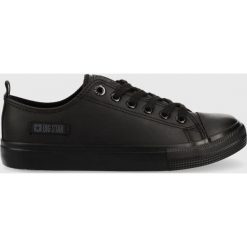 Big Star tenisówki damskie kolor czarny. Czarne trampki BIG STAR, bez wzorów, z gumy, retro, bez zapięcia. W wyprzedaży za 89.99 zł.