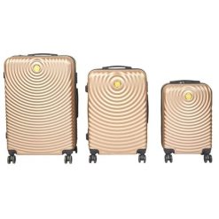 Zestaw trzech walizek beżowy. Brązowe walizki Intesi. W wyprzedaży za 663.00 zł.