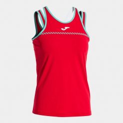 Damski tank top Joma Smash. Czerwone topy Joma, bez wzorów, bez kołnierzyka, bez ramiączek. Za 78.50 zł.