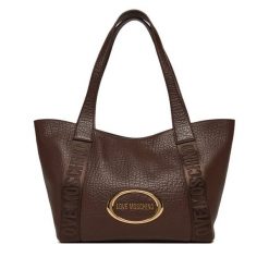 Torebka LOVE MOSCHINO. Brązowe torebki klasyczne Love Moschino, bez wzorów, klasyczne, bez dodatków. Za 1,009.00 zł.