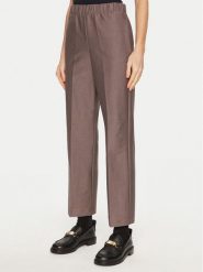 Max Mara Leisure Spodnie materiałowe Quiete 2426786048 Brązowy Straight Fit. Brązowe spodnie materiałowe Max Mara Leisure, bez wzorów, z materiału. Za 409.99 zł.