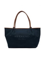Weekend Max Mara Torebka Getto 2625516115 Niebieski. Niebieskie shopper bag Weekend Max Mara, bez wzorów, z materiału, bez dodatków. Za 1,479.00 zł.