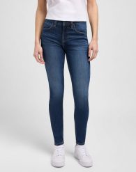 DAMSKIE SPODNIE LEE HIGH RISE SKINNY FIRST DATE 112346955 L34G016005. Jeansy Lee, l, bez wzorów, z jeansu. Za 189.99 zł.