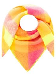 Zwillingsherz Chusta trójkątna "Karo" w kolorze żółto-różowym - 76 x 68 cm rozmiar: onesize. Różowe chusty Zwillingsherz, bez wzorów, z materiału. Za 82.95 zł.