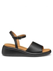 Geox Sandały D Meliconia D550EA 000BC C9999 Czarny. Czarne sandały Geox, bez wzorów, ze skóry, bez obcasa, na koturnie, bez zapięcia. Za 429.99 zł.