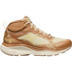 Keen Leiki Mid WP damskie buty trekkingowe wodoodporne safari/chipmunk. Brązowe buty trekkingowe Keen, bez wzorów, bez zapięcia, trekkingowe. Za 506.99 zł.