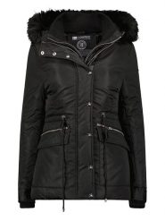 Geographical Norway Kurtka zimowa "Acam" w kolorze czarnym rozmiar: S. Czarne kurtki Geographical Norway, na zimę, s, bez wzorów, z puchu, bez kaptura. Za 185.74 zł.