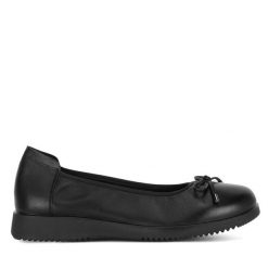 Baleriny Go Soft. Czarne baleriny GO SOFT, bez wzorów, bez obcasa, bez zapięcia. Za 179.99 zł.