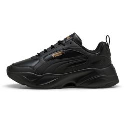 Buty sportowe damskie Puma Cassia 2.0 L. Czarne buty sportowe lifestyle Puma, bez wzorów, z syntetyku, sportowe, bez zapięcia. Za 390.00 zł.
