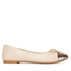 Baleriny JENNY. Brązowe baleriny Jenny, bez wzorów, bez obcasa, bez zapięcia. Za 89.99 zł.