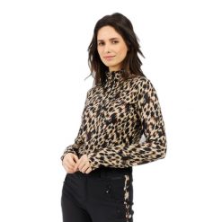 Damski polar 1/4 zip Protest Vessy. Brązowe bluzy z polaru Protest, bez wzorów, z polaru. Za 241.00 zł.