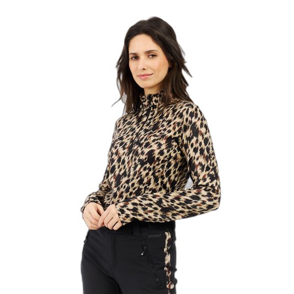 Damski polar 1/4 zip Protest Vessy. Brązowe bluzy z polaru Protest, bez wzorów, z polaru. Za 241.00 zł.