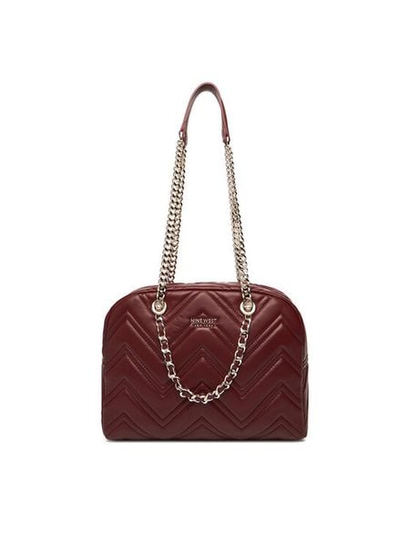 Nine West Torebka CEO-ALICE-LA482-3468 Bordowy. Czerwone torebki klasyczne Nine West, bez wzorów, z materiału, bez dodatków. Za 249.99 zł.