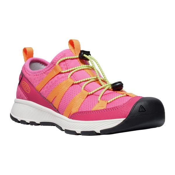 Buty juniorskie KEEN Motozoa Sneaker. Czerwone buty trekkingowe Keen, bez wzorów, bez zapięcia, trekkingowe. Za 249.99 zł.