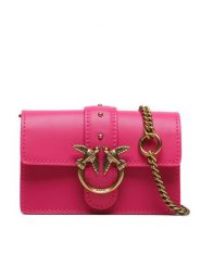 Pinko Torebka Love One Micro C 100064 A0F1 Różowy. Czerwone kopertówki Pinko, bez wzorów, ze skóry, wizytowe, bez dodatków. Za 789.99 zł.