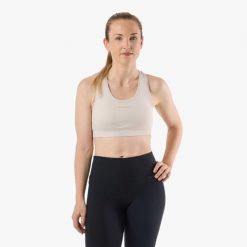 Biustonosz sportowy Trening Damska Swedemount Core Light Support Oddychający. Szare biustonosze sportowe SWEDEMOUNT, bez wzorów, z tkaniny, na fitness i siłownię. Za 129.99 zł.