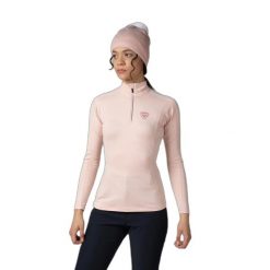 Koszulka termoaktywna Rossignol W Classique 1/2 Zip. Czerwone t-shirty sportowe Rossignol, xl, bez wzorów, z materiału, bez ramiączek, narciarskie. Za 319.99 zł.