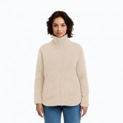 Bluza polarowa damska Jack Wolfskin High Curl. Brązowe bluzy bez kaptura Jack Wolfskin, m, bez wzorów, z materiału, bez kaptura, wspinaczkowe. Za 559.99 zł.