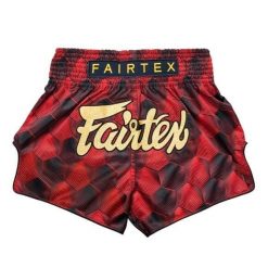 Spodenki Muay Thai Sześciany Fairtex BS1919 Czerwone/Czarne S. Czerwone szorty FAIRTEX, bez wzorów, sportowe. Za 279.00 zł.