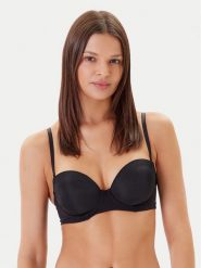 BOSS Biustonosz bardotka 50535806 Czarny. Czarne biustonosze Boss, bez wzorów, z syntetyku. Za 279.99 zł.