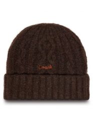 Coach Czapka CCL47 Brązowy. Brązowe czapki zimowe Coach, bez wzorów, z poliesteru. Za 259.99 zł.