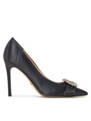 Guess Szpilki Francy Czarny. Czarne szpilki Guess, z aplikacjami, z materiału, bez obcasa, na szpilce, bez zapięcia. Za 469.99 zł.