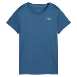 T-Shirt Puma Graphics Run Forever Faster Tee W Damskie. Niebieskie t-shirty sportowe Puma, l, bez wzorów, z dżerseju, bez ramiączek, do biegania. Za 118.20 zł.
