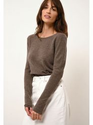 Just Cashmere Kaszmirowy sweter "Vivian" w kolorze brązowym rozmiar: L. Brązowe swetry Just Cashmere, l, bez wzorów, z kaszmiru, bez ramiączek. Za 347.99 zł.