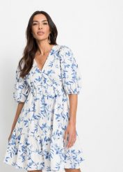 Sukienka mini. Białe sukienki bonprix, bez wzorów, bez kołnierzyka, bez ramiączek, mini. Za 149.99 zł.