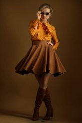 Spódnica Karmelowa. Brązowe spódnice Hultaj Polski, l, bez wzorów, z dzianiny. Za 249.00 zł.