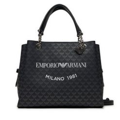 Torebka Emporio Armani. Czarne torebki klasyczne Emporio Armani, bez wzorów, klasyczne, bez dodatków. Za 789.99 zł.
