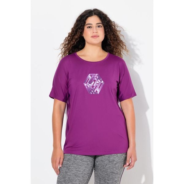 Damskie Koszulka funkcyjna Future okrągły dekolt rękaw 1/2. Czerwone t-shirty sportowe Ulla Popken, plus size, bez wzorów, z elastanu, bez ramiączek. Za 195.99 zł.