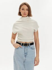 Gina Tricot Bluzka 22932 Écru Regular Fit. Bluzki Gina Tricot, xl, bez wzorów, z syntetyku, bez kołnierzyka, bez ramiączek. Za 119.99 zł.