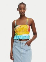 Roxy Top Atlas Palmy Daze ERJWT03669 Kolorowy Regular Fit. Topy Roxy, l, bez wzorów, z bawełny, bez kołnierzyka, bez ramiączek. Za 199.99 zł.