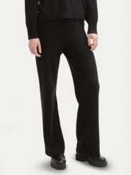 Tom Tailor Denim Spodnie dzianinowe 1043355 Czarny Straight Fit. Czarne spodnie materiałowe TOM TAILOR DENIM, bez wzorów, z denimu. Za 219.99 zł.