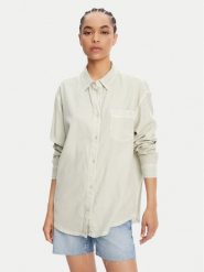 RVCA Koszula Showdown 23B051501 Zielony Relaxed Fit. Zielone koszule RVCA, l, bez wzorów, z bawełny, bez kołnierzyka, bez ramiączek. Za 319.99 zł.