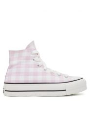 Converse Trampki Chuck Taylor All Star Lift Platform Gingham A13663C Różowy. Czerwone trampki Converse, bez wzorów, z materiału, retro, bez zapięcia. Za 289.99 zł.