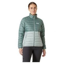 Damska kurtka ocieplana Helly Hansen Banff. Zielone kurtki narciarskie Helly Hansen, na zimę, bez wzorów, z puchu, bez kaptura, narciarskie. W wyprzedaży za 673.20 zł.