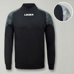 Kobieta Bieganie Kurtka Lekka z Kapturem Czarny-Zielony Tiffany. Czarne kurtki do biegania LEGEA, xs, bez wzorów, z materiału, z kapturem, do biegania. Za 128.00 zł.