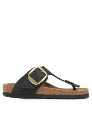 Birkenstock Japonki Gizeh Big Buckle 1024107 Czarny. Czarne japonki Birkenstock, bez wzorów, z nubiku. Za 589.99 zł.