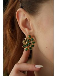 Pierres delicates Pozłacane kolczyki z agatami rozmiar: onesize. Zielone kolczyki Pierres delicates, z agatem, pozłacane. Za 69.99 zł.