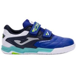 Buty piłkarskie Joma Cancha 2504 In CAJS2504INV niebieskie. Niebieskie buty treningowe bez wzorów, z gumy, bez zapięcia, do piłki nożnej. Za 216.99 zł.