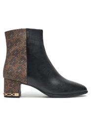 MICHAEL Michael Kors Botki 40F4JUME6L Brązowy. Brązowe botki MICHAEL Michael Kors, bez wzorów, ze skóry, bez obcasa, na słupku, bez zapięcia. Za 739.99 zł.