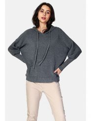 ASSUILI Sweter w kolorze antracytowym rozmiar: 42. Czarne swetry Assuili, bez wzorów, klasyczne, bez ramiączek. Za 198.10 zł.