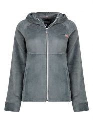 Geographical Norway Kurtka polarowa "Ulotta" w kolorze szarym rozmiar: L. Szare kurtki Geographical Norway, l, bez wzorów, z polaru, bez kaptura. Za 148.61 zł.