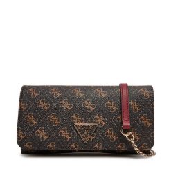 Torebka Guess. Brązowe listonoszki Guess, z aplikacjami, bez dodatków. Za 249.99 zł.