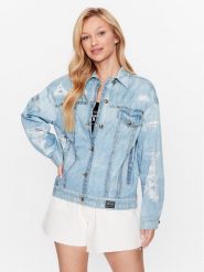 Versace Jeans Couture Kurtka jeansowa 74HAS44P Niebieski Regular Fit. Niebieskie kurtki Versace Jeans Couture, bez wzorów, z bawełny, bez kaptura. Za 2,499.00 zł.