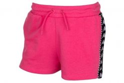 Spodenki treningowe damskie Kappa Irisha. Czerwone szorty sportowe Kappa, bez wzorów, z bawełny, na fitness i siłownię. Za 39.90 zł.