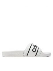 Adidas Klapki Adilette ID5799 Biały. Białe klapki adidas, bez wzorów, z tworzywa sztucznego, sportowe, bez obcasa, bez zapięcia. Za 149.99 zł.