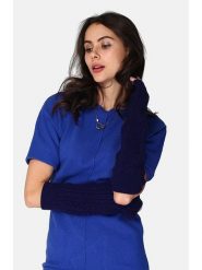 ASSUILI Ocieplacze w kolorze granatowym na ręce rozmiar: onesize. Niebieskie rękawiczki Assuili, bez wzorów, ze splotem, klasyczne. Za 56.99 zł.